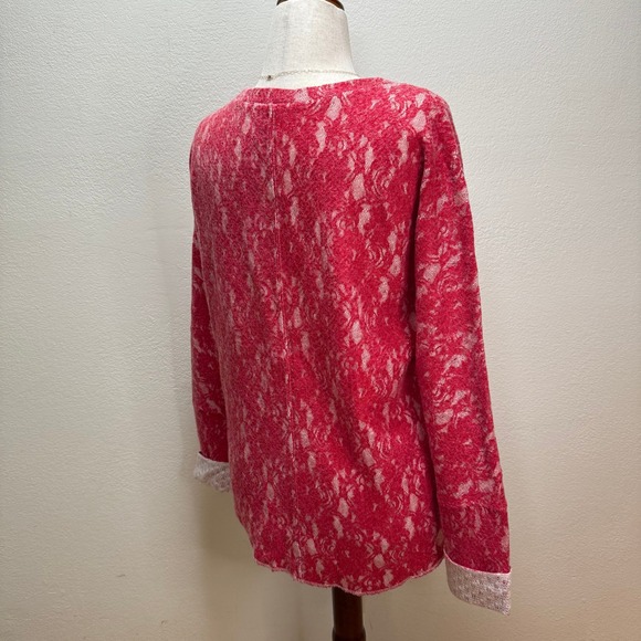 KUT from the Kloth Romantic Boho Chic Sheer Lace Knit Women Sweater M - Picture 14 of 15